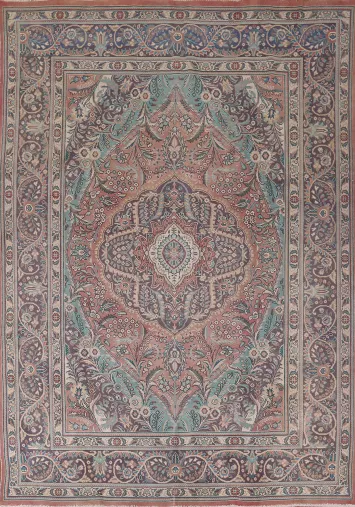 Handmade Pink Tabriz Persian Area Rug 8x11