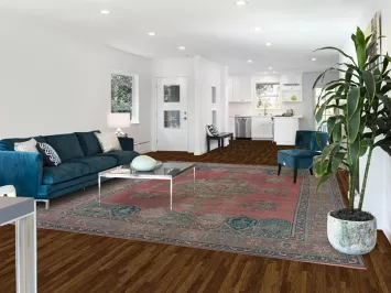 Pink Distressed Tabriz Persian Area Rug 10x13