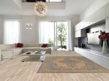 Vintage Wool Kashan Persian Area Rug 10x13