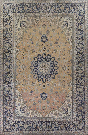Handmade Large Vintage Najafabad Persian Rug 12x17