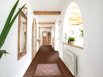 Gray Geometric Kazak Oriental Rug 2x3