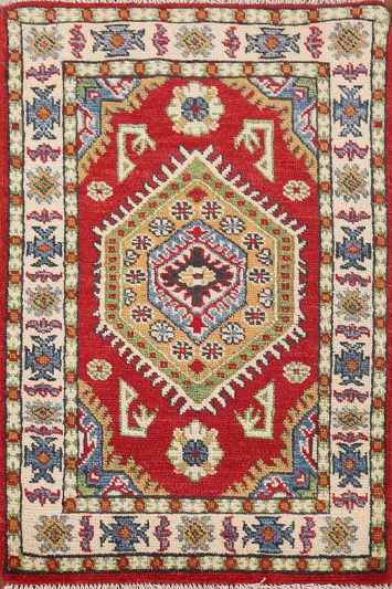 Geometric Kazak Handmade Accent Rug 2x3