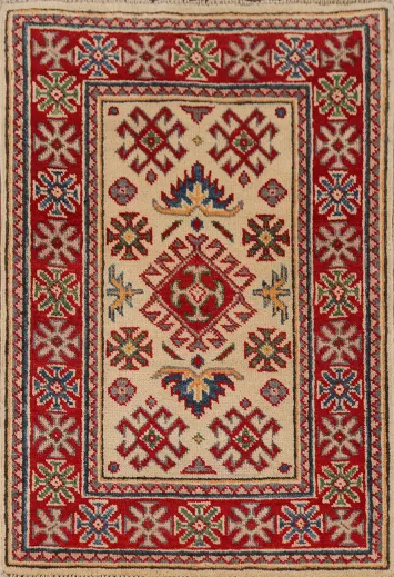 Handmade Wool Kazak Accent Rug 2x3
