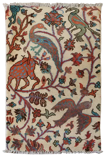 Animals Design Ziegler Handmade Accent Rug 2x3