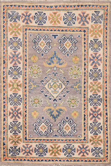 Geometric Kazak Handmade Accent Rug 2x3