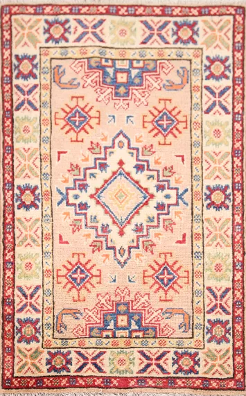 Geometric Kazak Oriental Accent Rug 2x3