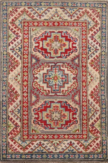 Geometric Wool Kazak Oriental Rug 2x3