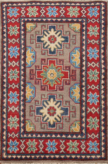 Handmade Wool Kazak Accent Rug 2x3