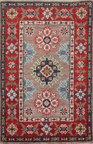 Geometric Kazak Oriental Accent Rug 2x3