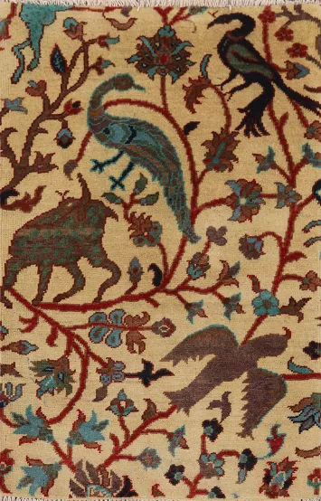 Animals Design Ziegler Oriental Accent Rug 2x3