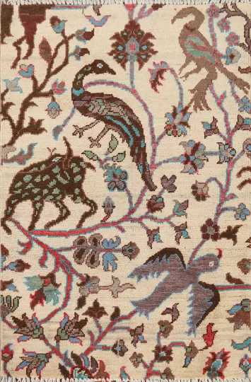 Animal Pictorial Ziegler Oriental Accent Rug 2x3