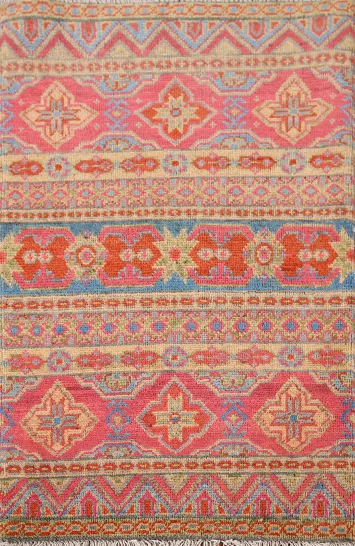 Geometric Kazak Oriental Foyer Rug 2x3
