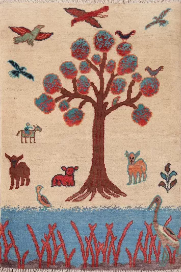 Animals Pictorial Ziegler Oriental Foyer Rug 2x3