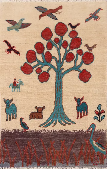 Animals Design Ziegler Handmade Accent Rug 2x3