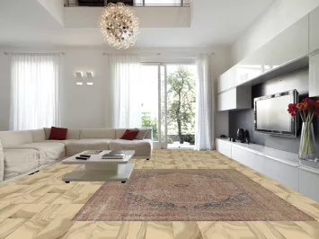 Distressed Pink Mashad Persian Area Rug 10x12