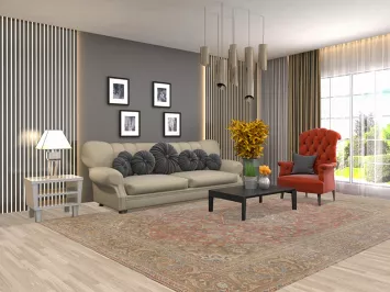 Traditional Mashad Persian Area Rug 8x11