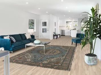 Handmade Blue Tabriz Persian Area Rug 6x9