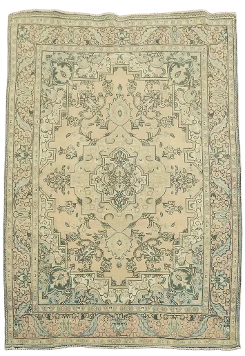 Vintage Wool Tabriz Persian Area Rug 7x10