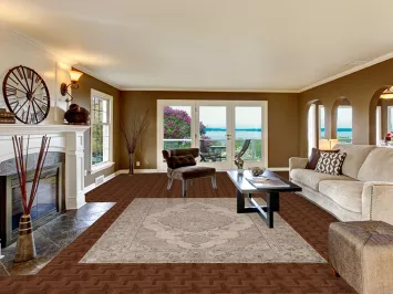 Distressed Wool Tabriz Persian Area Rug 7x10