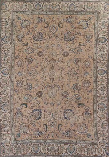Distressed Tabriz Persian Area Rug 10x13