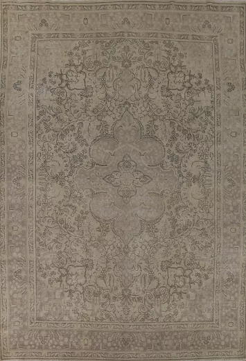 Distressed Wool Tabriz Persian Area Rug 10x13