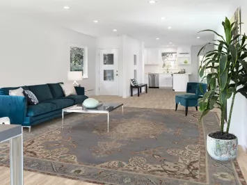 Handmade Blue Tabriz Persian Area Rug 9x12