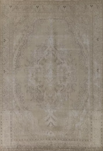 Distressed Tabriz Persian Area Rug 10x13