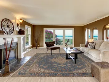 Blue Handmade Tabriz Persian Area Rug 10x13