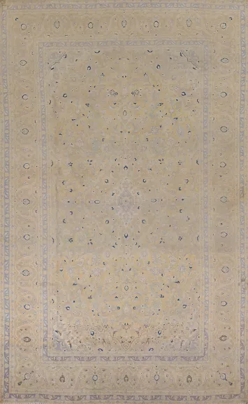 Vintage Wool Muted Kashan Persian Area Rug 8x12