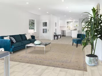 Vintage Wool Muted Kashan Persian Area Rug 8x12