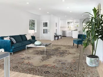 Distressed Wool Tabriz Persian Area Rug 10x13