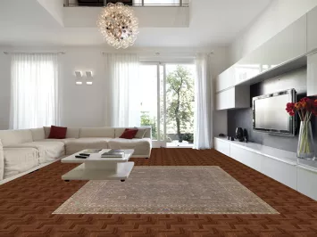 Vintage Floral Tabriz Persian Area Rug 10x12