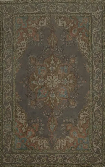 Vintage Purple Tabriz Persian Area Rug 8x11