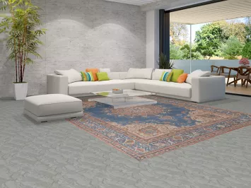 Vintage Blue Tabriz Persian Area Rug 10x12