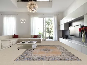 Vintage Geometric Kerman Persian Large Rug 10x14