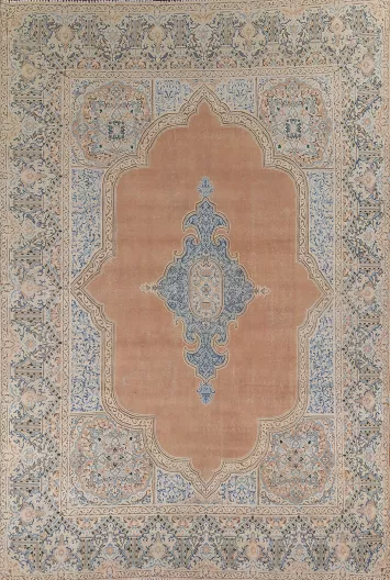 Vintage Wool Kerman Persian Area Rug 9x13