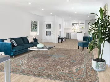 Brown Distressed Tabriz Persian Area Rug 8x11