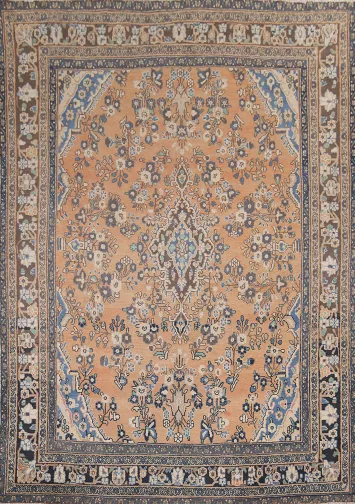 Vintage Floral Hamedan Persian Area Rug 8x11