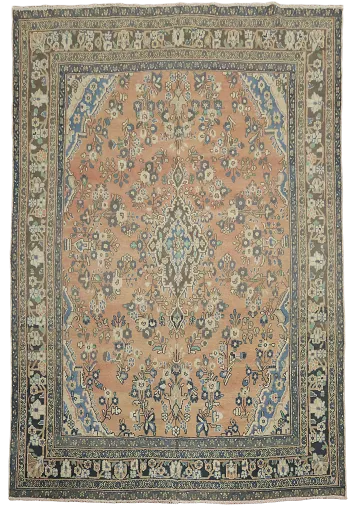 Vintage Floral Hamedan Persian Area Rug 8x11