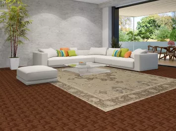 Vintage Geometric Tabriz Persian Area Rug 9x13