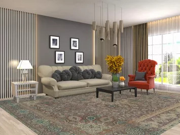 Vintage Purple Tabriz Persian Area Rug 10x13