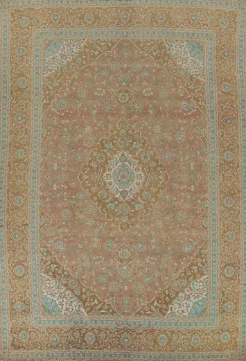 Traditional Floral Kashan Persian Area Rug 10x13