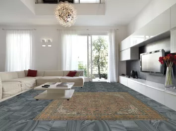 Vintage Geometric Tabriz Persian Area Rug 10x13