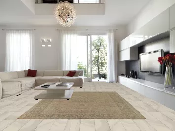 Distressed Wool Kashan Persian Area Rug 10x13