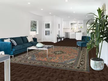 Vintage Floral Hamedan Persian Area Rug 8x11