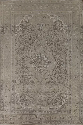 Distressed Wool Tabriz Persian Area Rug 8x11
