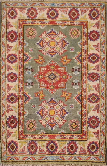 Geometric Kazak Handmade Accent Rug 2x3