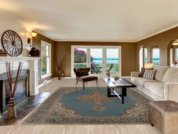 Blue Handmade Wool Tabriz Persian Area Rug 9x13