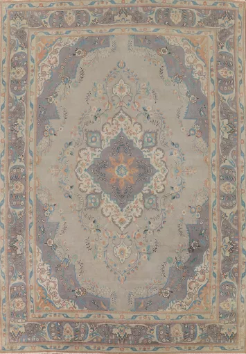 Vintage Handmade Tabriz Persian Area Rug 10x13