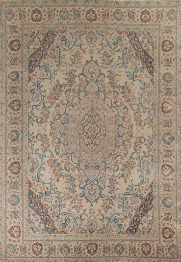 Vintage Wool Tabriz Persian Area Rug 10x13